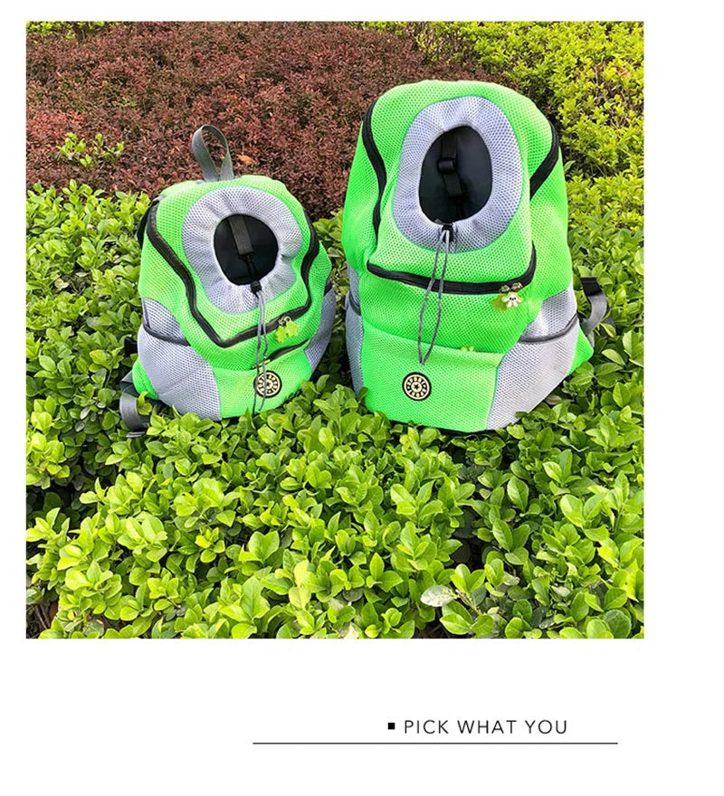 Pet Dog Carrier Bag Out Double Shoulder Portable Travel Backpack Outdoor PPet Dog Front Bag Mesh Backpack Head Pet Supplies
