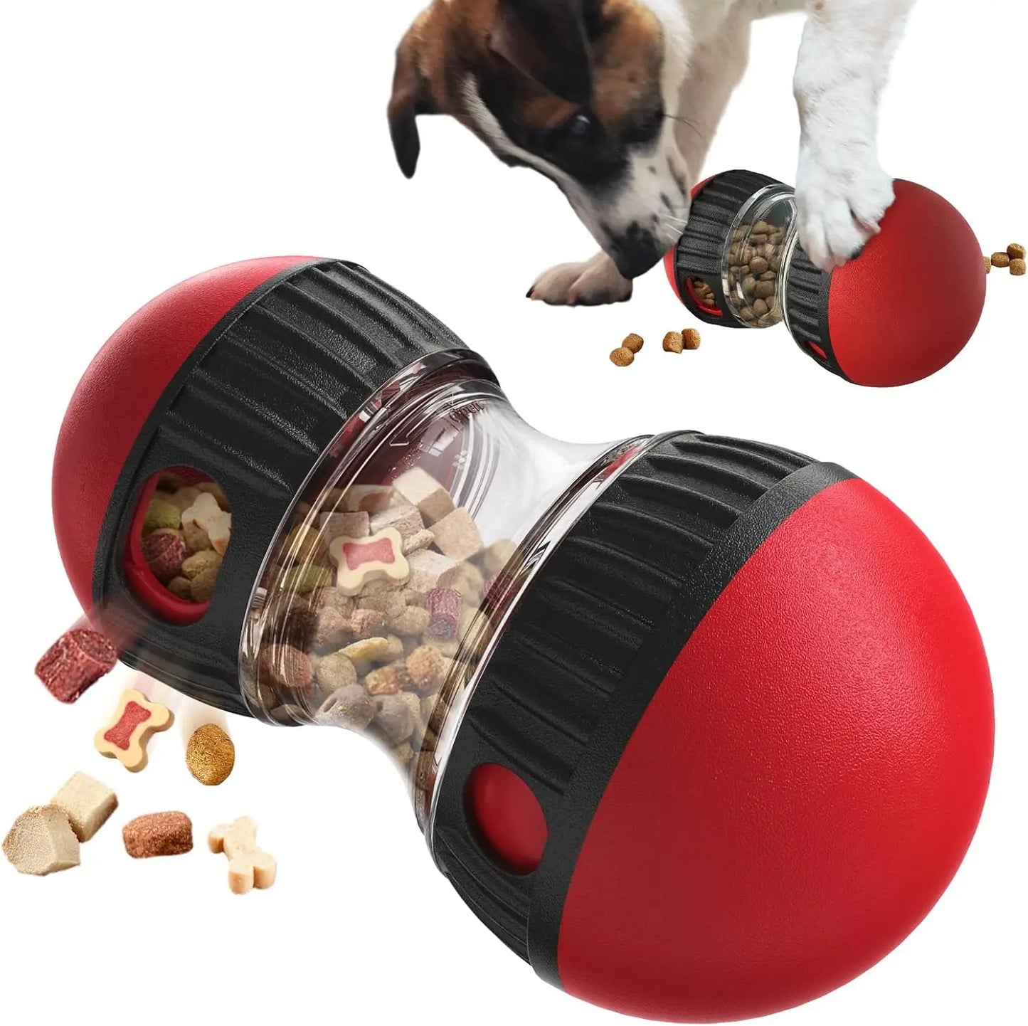 Dog Puzzle Toy Adjustable Treat Dispensing Ball Food Tough Slow Feeder Pet Interactive Chase Toys for Dogs to Keep Them Busy