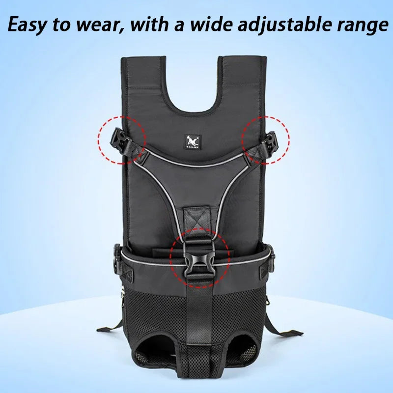 Travel Dog Backpacks Shoulder Bag Large Cute Luxury Dog Backpacks Carriying Hiking Transport Buckle Type Chest Bags Puppy Pets