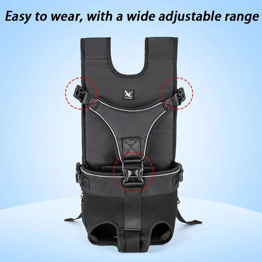 Travel Dog Backpacks Shoulder Bag Large Cute Luxury Dog Backpacks Carriying Hiking Transport Buckle Type Chest Bags Puppy Pets