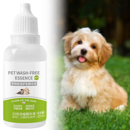 Pet Dry Shampoo Spray Puppy Gentle No-Rinses Fur Cleaner Eliminates Odor Long-Lasting Fresh-Scent Pet Care