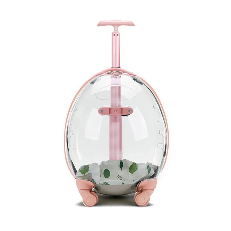 Pet Transparent Trolley Case Cat Dog Travel Convenient Portable Large Capacity Cart Ventilate Pet Carriers Supplies Accessories
