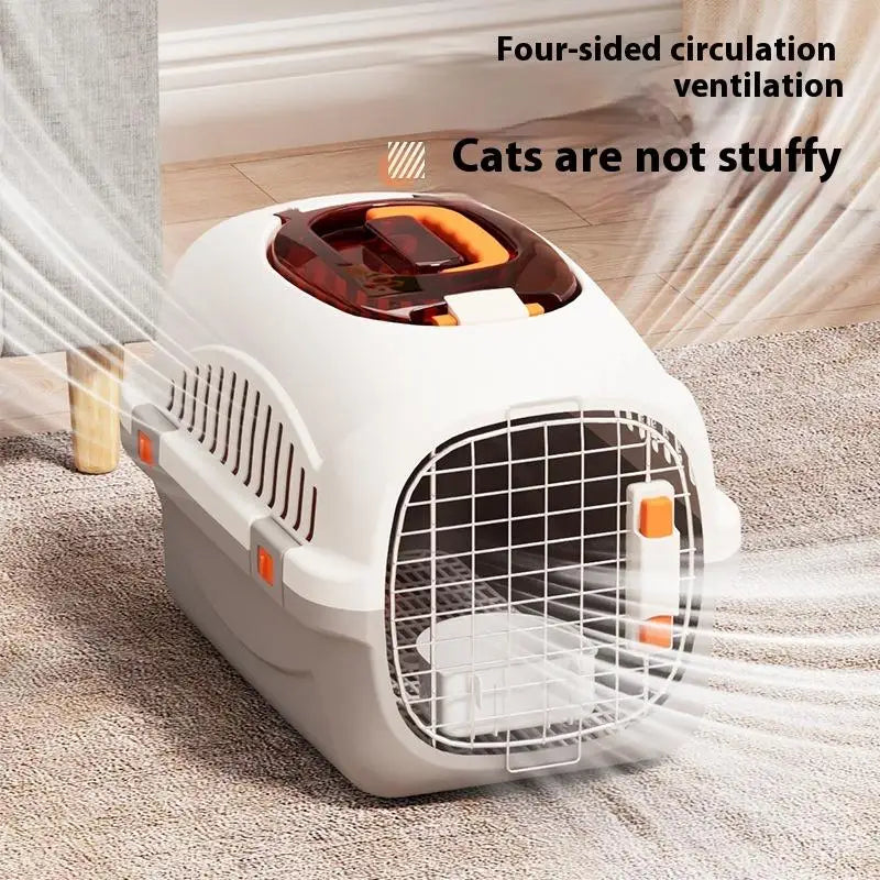 Portable Cat Carrier Foldable Pet Travel Carrier Bag for Cats Small Dogs, Soft Side Pet Transport Box for Outdoor & Car Travel