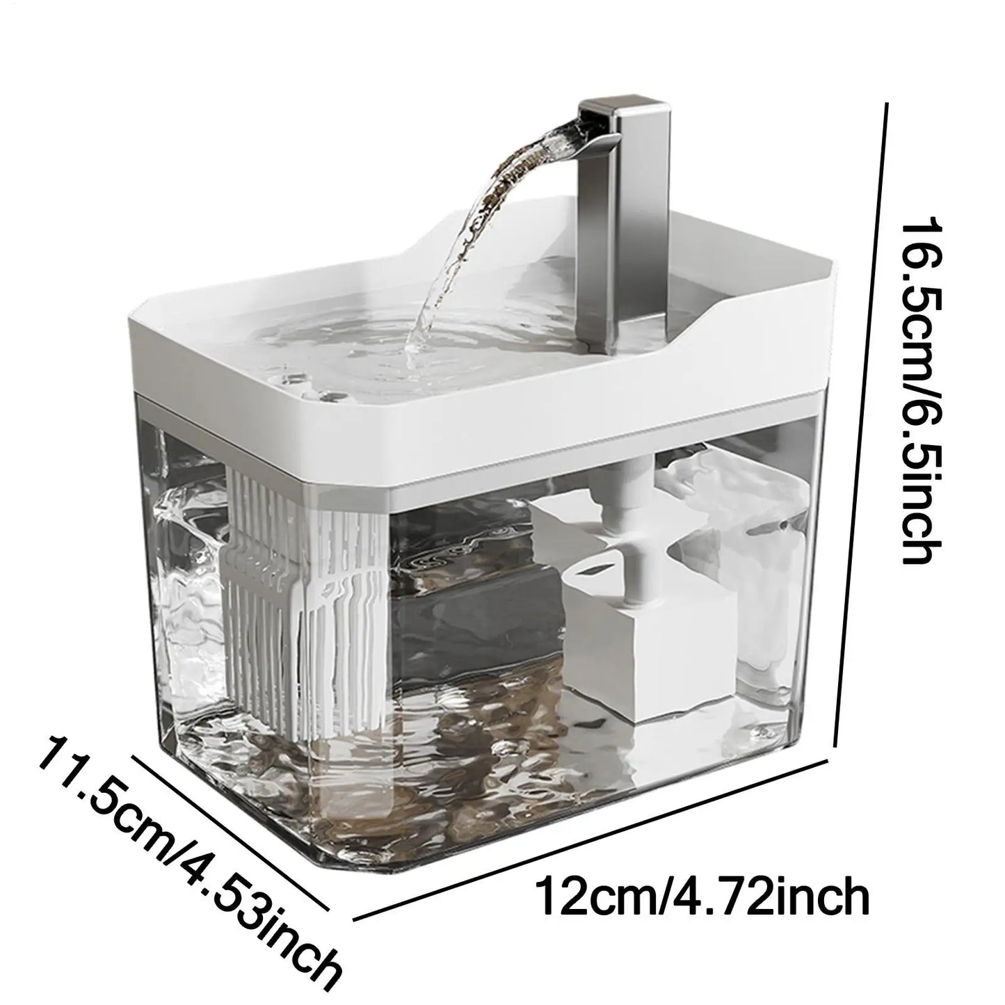 Automatic Cat Water Fountain 1.5L Dynamic Easy To Clean Intelligent Sensing Waterer Automatic Water Feeder Indoor for Home Dorm