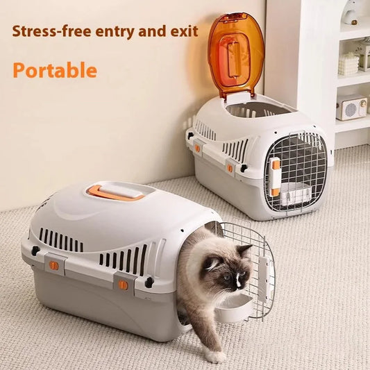 Portable Cat Carrier Foldable Pet Travel Carrier Bag for Cats Small Dogs, Soft Side Pet Transport Box for Outdoor & Car Travel