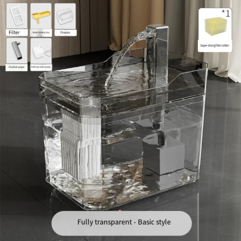 1.5L Cat Water Fountain Automatic Filter USB Pet Drinking Dispenser Live Water Circulation Fresh Flow for Cats and Small Dogs