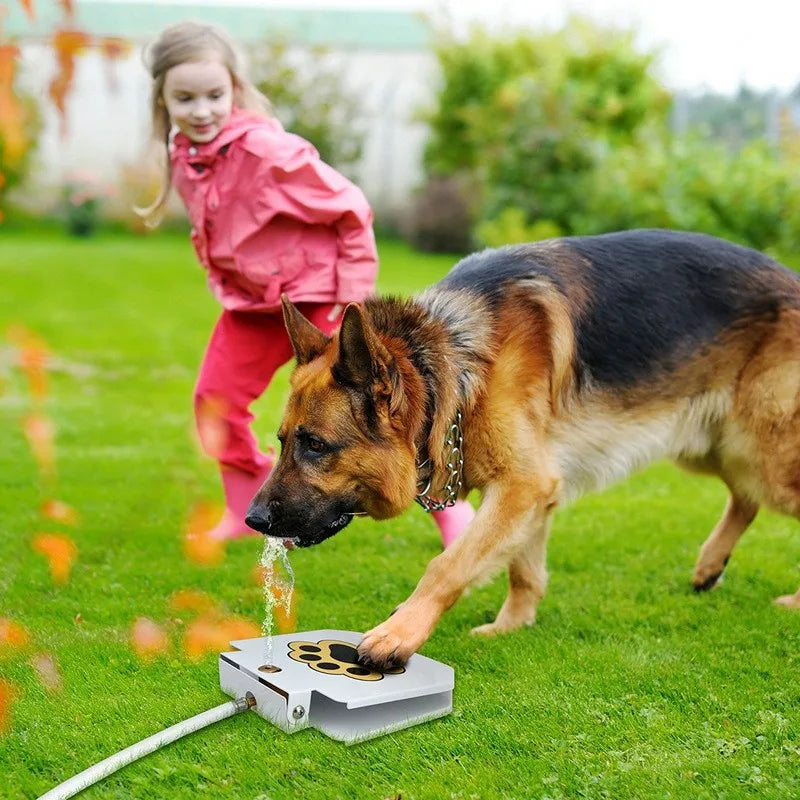 Pet Automatic Water Dispenser Step-On Pedal Water Feeder Self-Serving Drinking Fountain for Dogs Cats