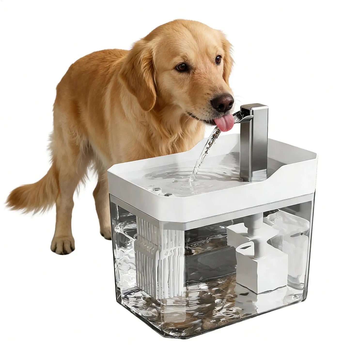 Automatic Cat Water Fountain 1.5L Dynamic Easy To Clean Intelligent Sensing Waterer Automatic Water Feeder Indoor for Home Dorm