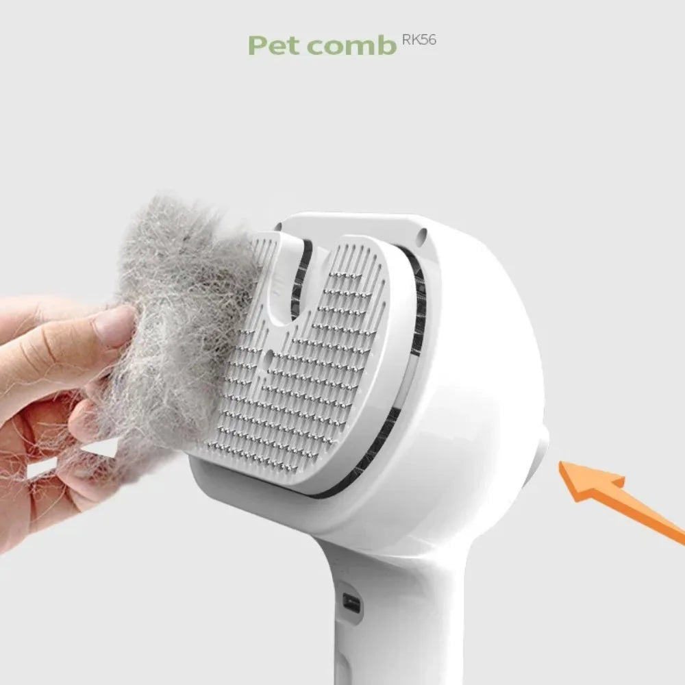 Upgraded Pet Steam Brush Spray Grooming Comb Hair Removal Cleaning Tool Steamy Floating for Dogs Cats Accessories Styling