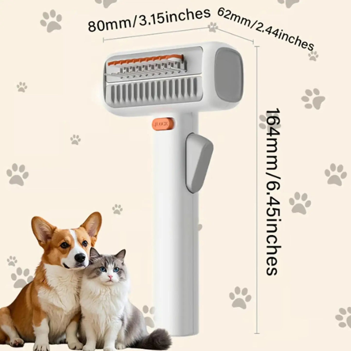 Dog Shedding Brush Self-Detangling Professional Hair Remover Pet Grooming Comb for Cats Puppy Horse Doodle Bathing Washing