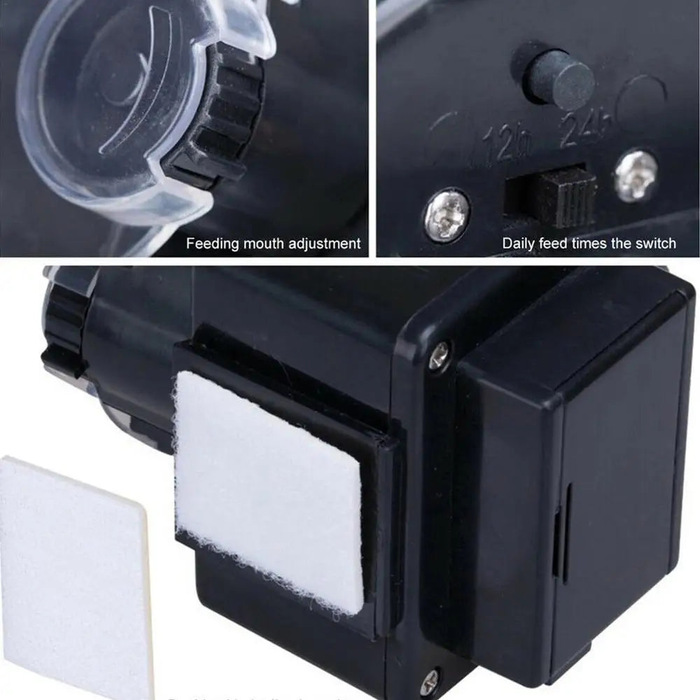 Automatic Fish Feeder Aquarium Automatic Fish Feeder Vacation Timer Feeder For Fish Tank Electric Adjustable Auto Fish Food