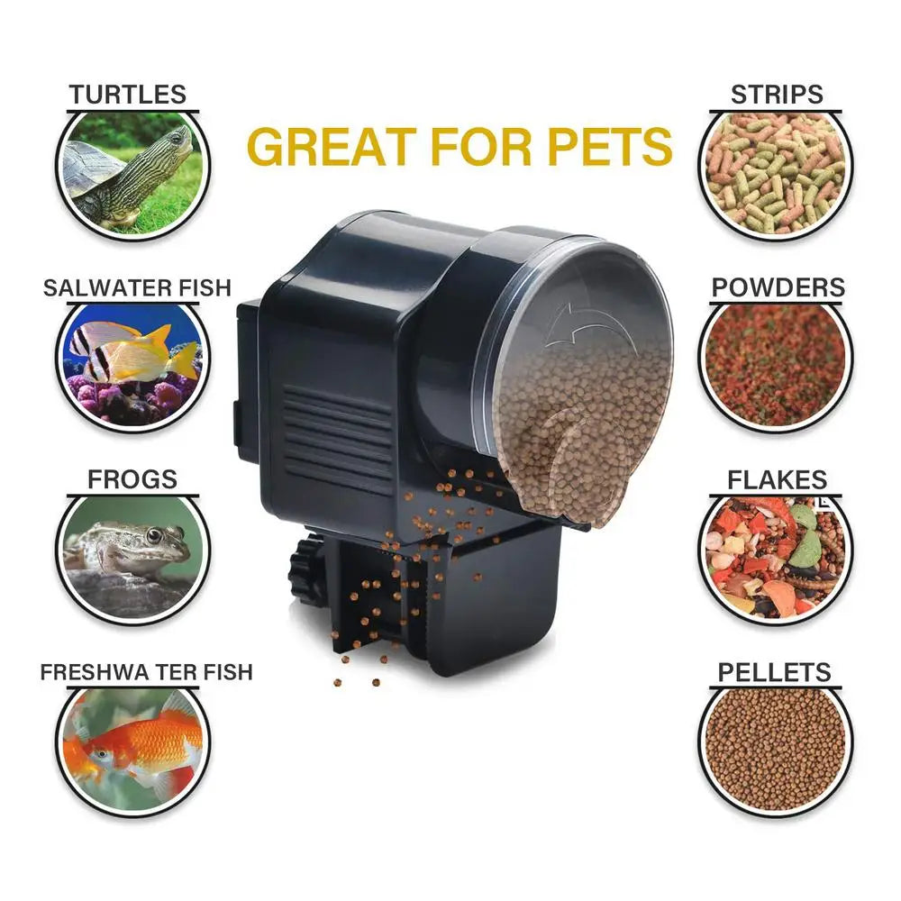 Automatic Fish Feeder Aquarium Automatic Fish Feeder Vacation Timer Feeder For Fish Tank Electric Adjustable Auto Fish Food
