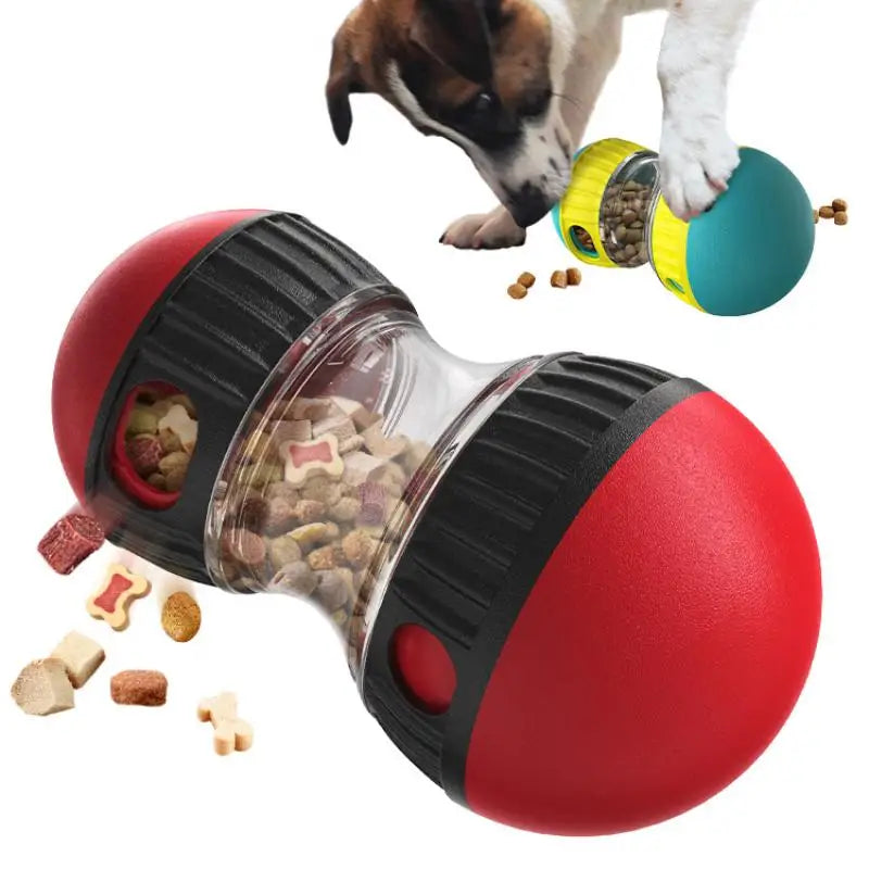 Durable Dog Puzzle Toy with Elliptical Track Rolling Food Ball That Increases Intelligence Interactive Leaky Treat Dispenser