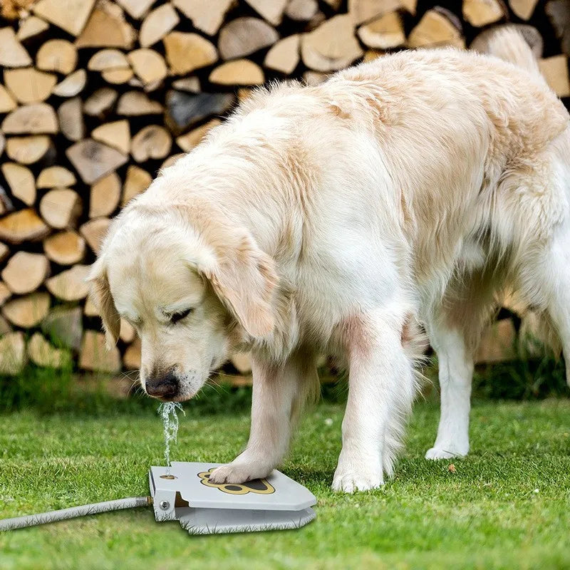 Pet Automatic Water Dispenser Step-On Pedal Water Feeder Self-Serving Drinking Fountain for Dogs Cats