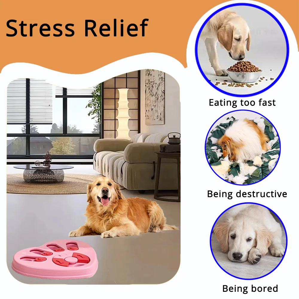 Dog Puzzle Toys Slow Feeder Interactive Iq Food Dispenser Nonslip Bowl Dog Interactive Toy Pet Puzzle Cat Dogs Training Game