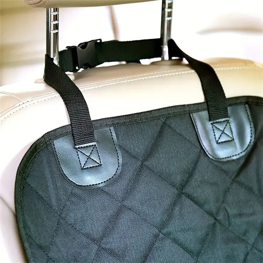 Fabric dog car seat cover, quilted, waterproof, anti slip, suitable for pet height increasing seats in cars, trucks, and SUVs