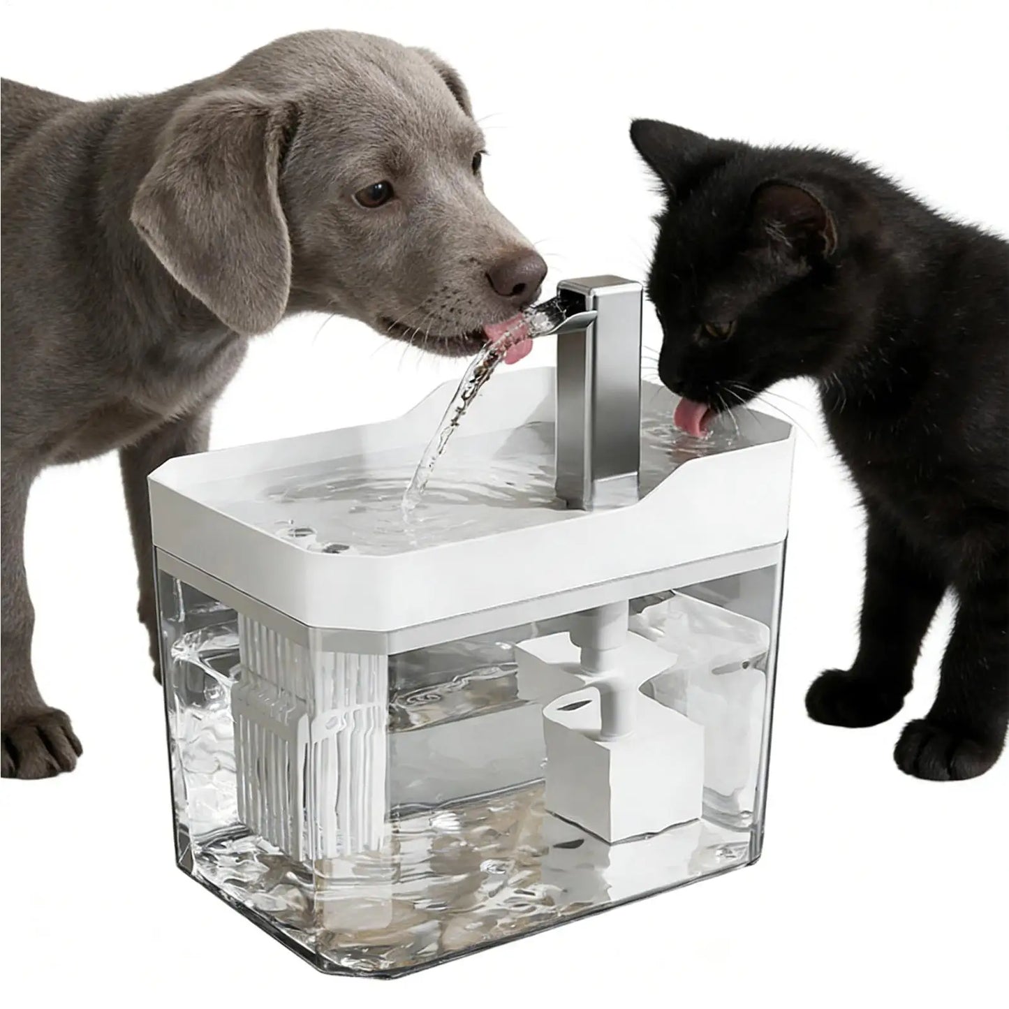 Automatic Cat Water Fountain 1.5L Dynamic Easy To Clean Intelligent Sensing Waterer Automatic Water Feeder Indoor for Home Dorm