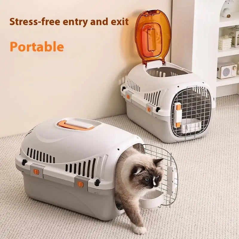 Portable Cat Carrier Foldable Pet Travel Carrier Bag for Cats Small Dogs, Soft Side Pet Transport Box for Outdoor & Car Travel